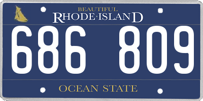RI license plate 686809