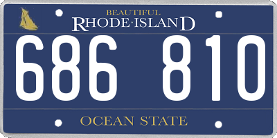 RI license plate 686810