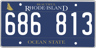 RI license plate 686813