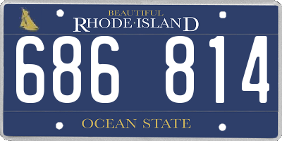 RI license plate 686814