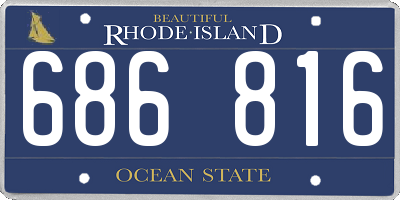 RI license plate 686816