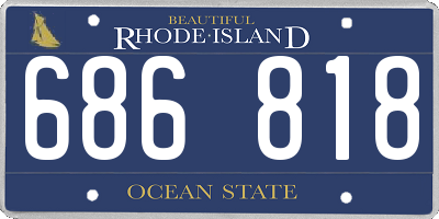 RI license plate 686818
