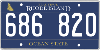 RI license plate 686820