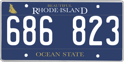 RI license plate 686823