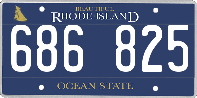 RI license plate 686825