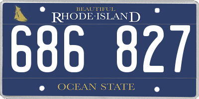 RI license plate 686827