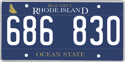 RI license plate 686830