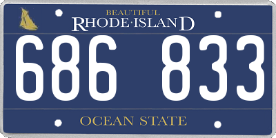 RI license plate 686833