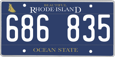 RI license plate 686835