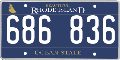 RI license plate 686836