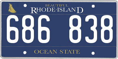 RI license plate 686838