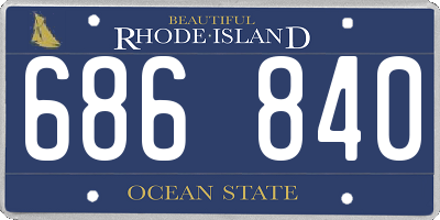 RI license plate 686840
