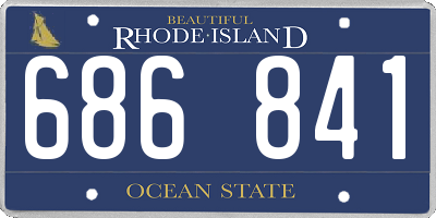 RI license plate 686841