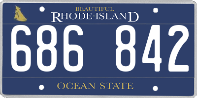 RI license plate 686842