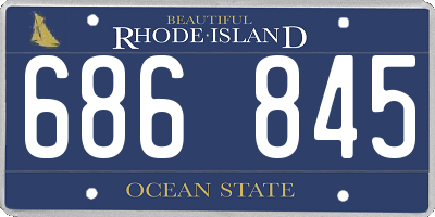 RI license plate 686845