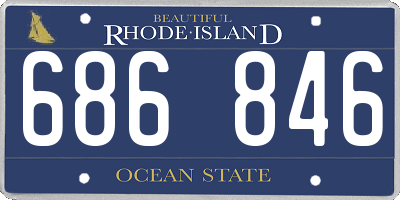 RI license plate 686846