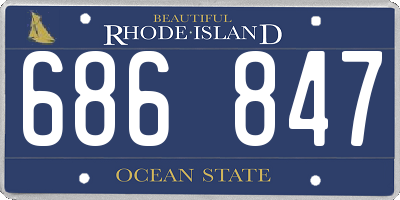 RI license plate 686847