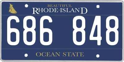 RI license plate 686848