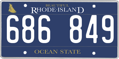 RI license plate 686849