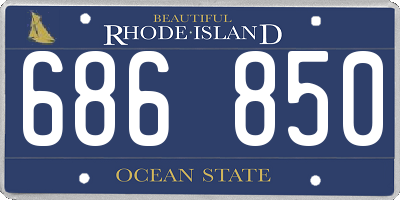 RI license plate 686850