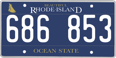 RI license plate 686853