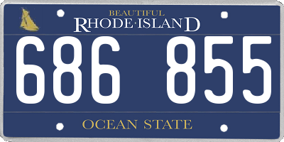 RI license plate 686855