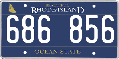 RI license plate 686856
