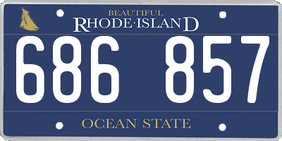 RI license plate 686857