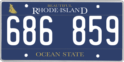 RI license plate 686859