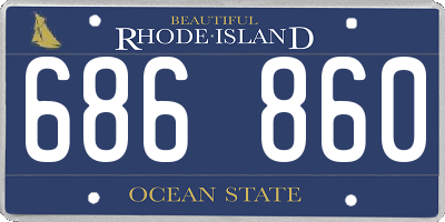 RI license plate 686860