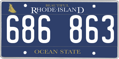 RI license plate 686863