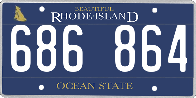 RI license plate 686864