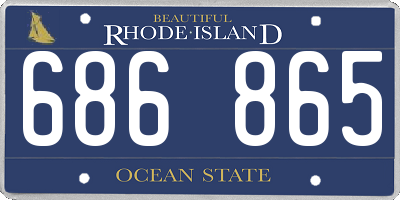 RI license plate 686865