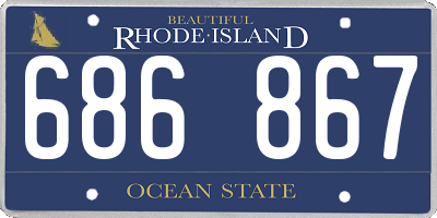 RI license plate 686867