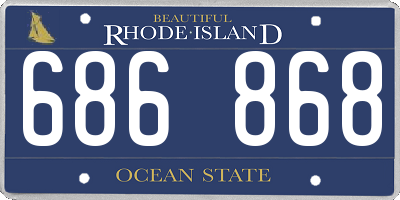 RI license plate 686868