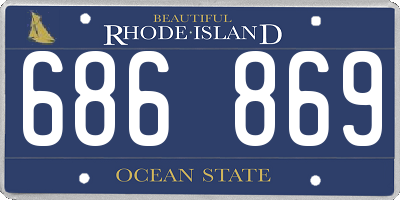 RI license plate 686869