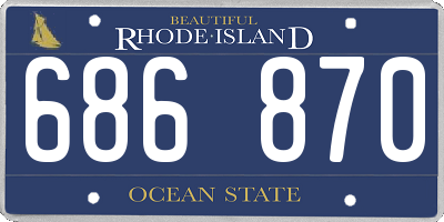 RI license plate 686870