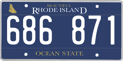 RI license plate 686871