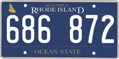 RI license plate 686872