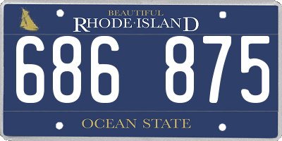 RI license plate 686875