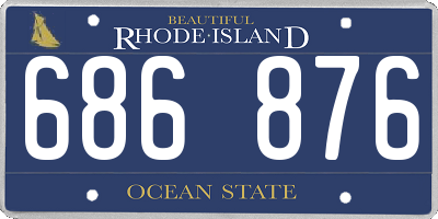 RI license plate 686876