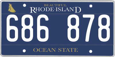 RI license plate 686878