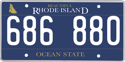 RI license plate 686880