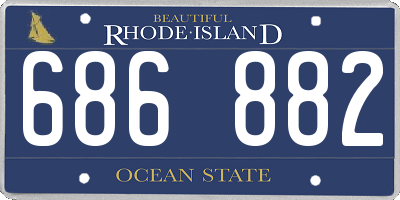 RI license plate 686882