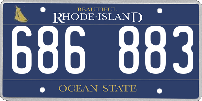 RI license plate 686883