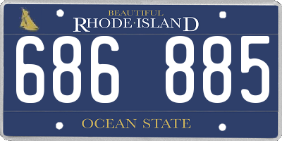 RI license plate 686885