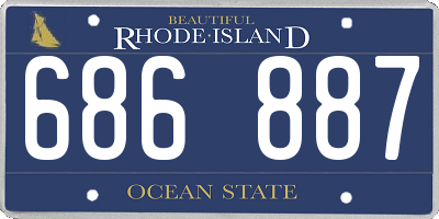 RI license plate 686887
