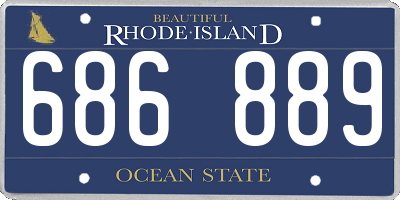 RI license plate 686889