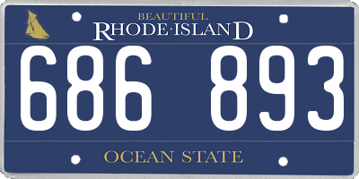 RI license plate 686893