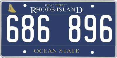 RI license plate 686896